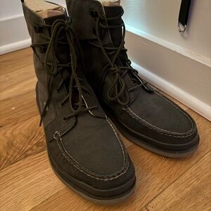 Men's Black Leather Sperry Boots